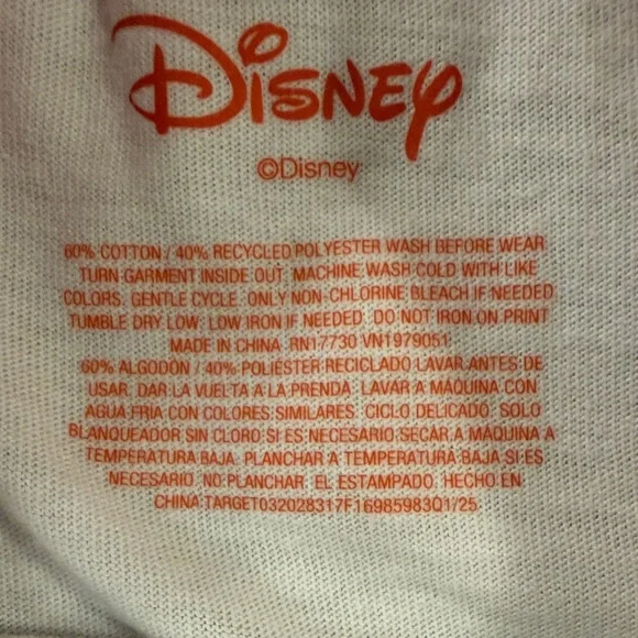 Disney Kids White Tee with Red Accents and Stitch Graphic - Picture 8 of 9